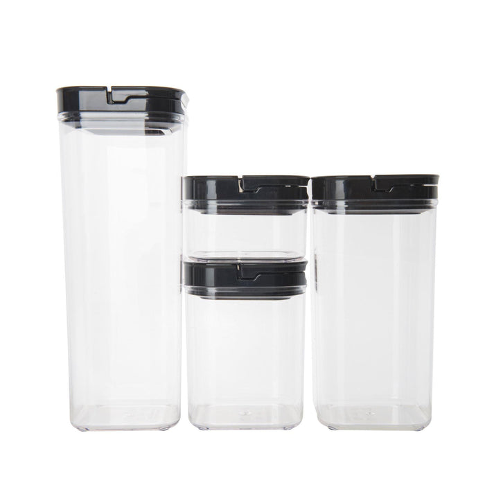 Black Flip Canister Value Pack x 16 - pantry containers