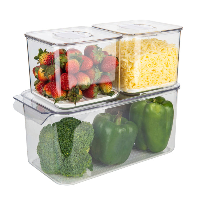 Fridge Organisers (Set of 3) - Little Label Co - Kitchen Organizers - 30%, Catchoftheday