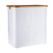 Bamboo and fabric laundry basket for home organisation and laundry organisation. They are great for wardrobe storage 