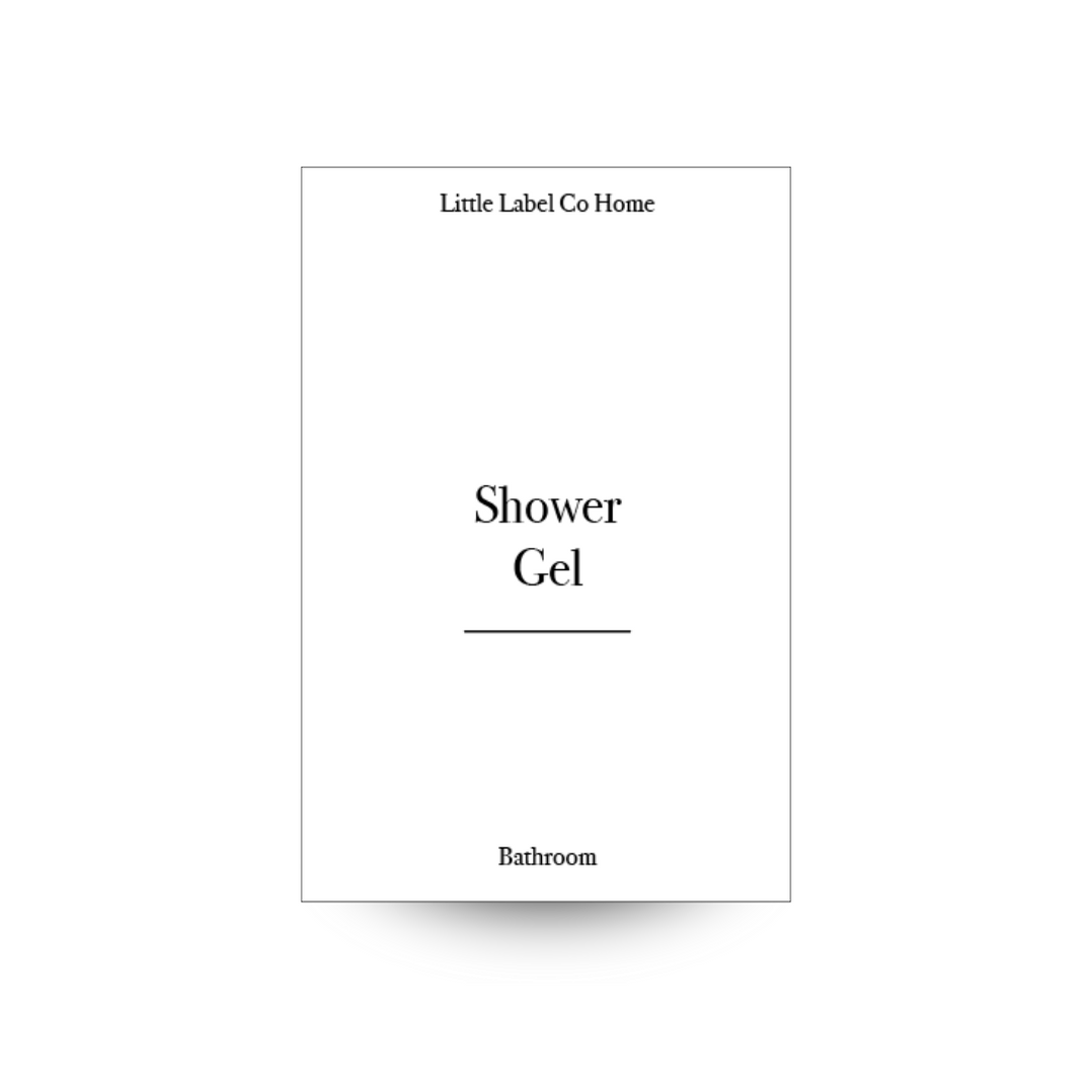 Custom Bathroom Bottle Stickers 4 Label Pack — Little Label Co