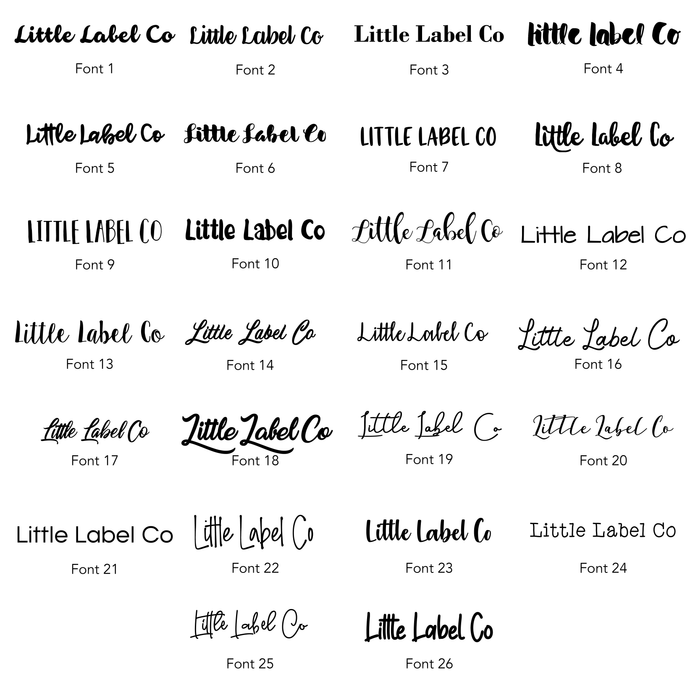 Custom Bridal Name Labels