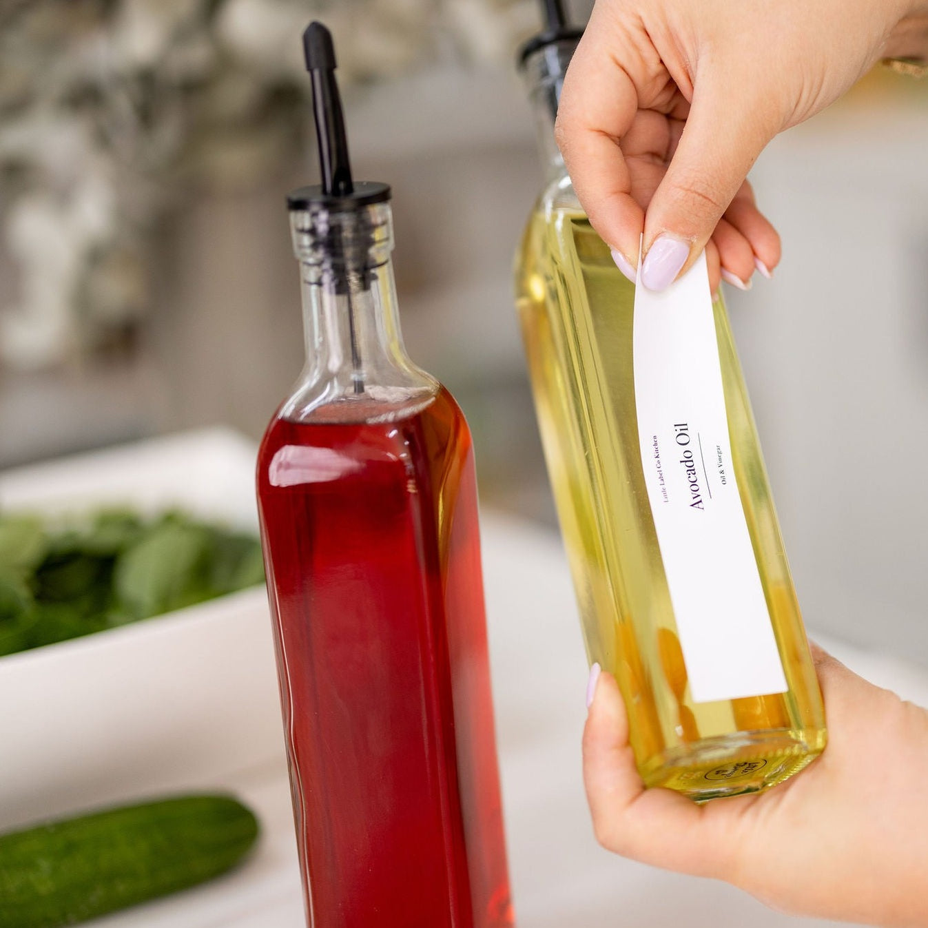 Oil & Vinegar Labels for Bottles and Storage | Little Label Co
