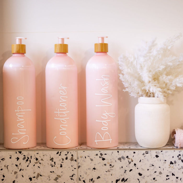 Custom Labels for 1L Bathroom Bottles - Little Label Co The Home of Organisation For Kitchen, Bathroom, Laundry & More