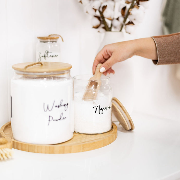 Glass Jar with Bamboo and Twine Lid - 2L