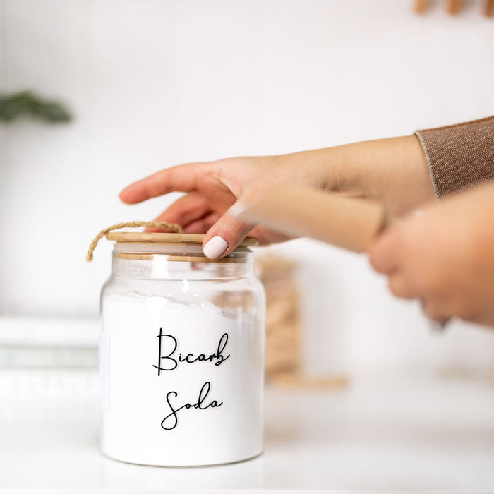 Glass Jar with Bamboo and Twine Lid - 1L