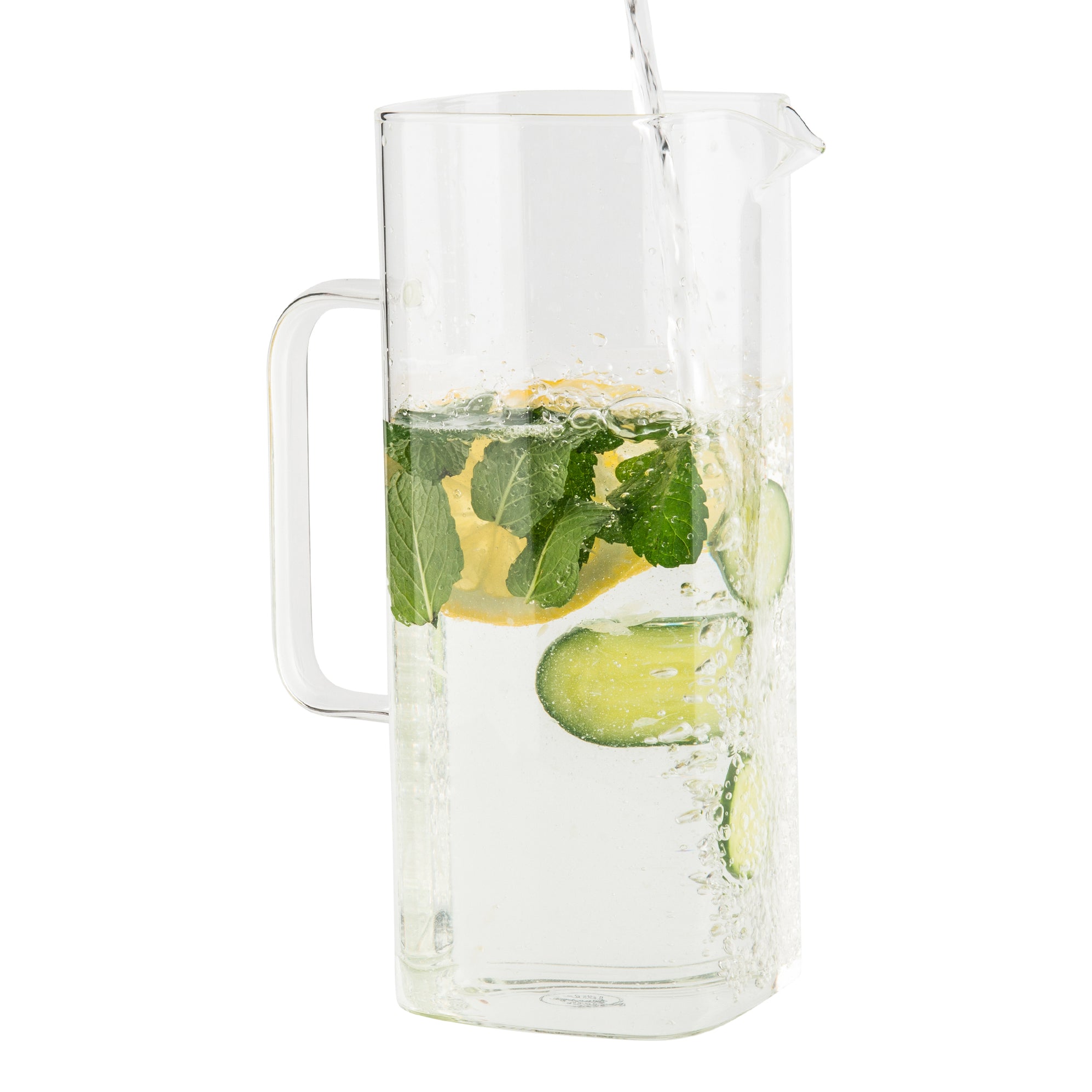 LLC Square Glass Cup and Jug Set Entertainment Pack Drinking Glass