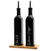 500ml Oil & Vinegar bottles with Bamboo tray BLACK - Little Label Co - Oil & Vinegar Dispensers - bundle,Catchoftheday,Kitchen Organisation,Oil & Vinegar Bottles,Pantry Organisation,Value Packs