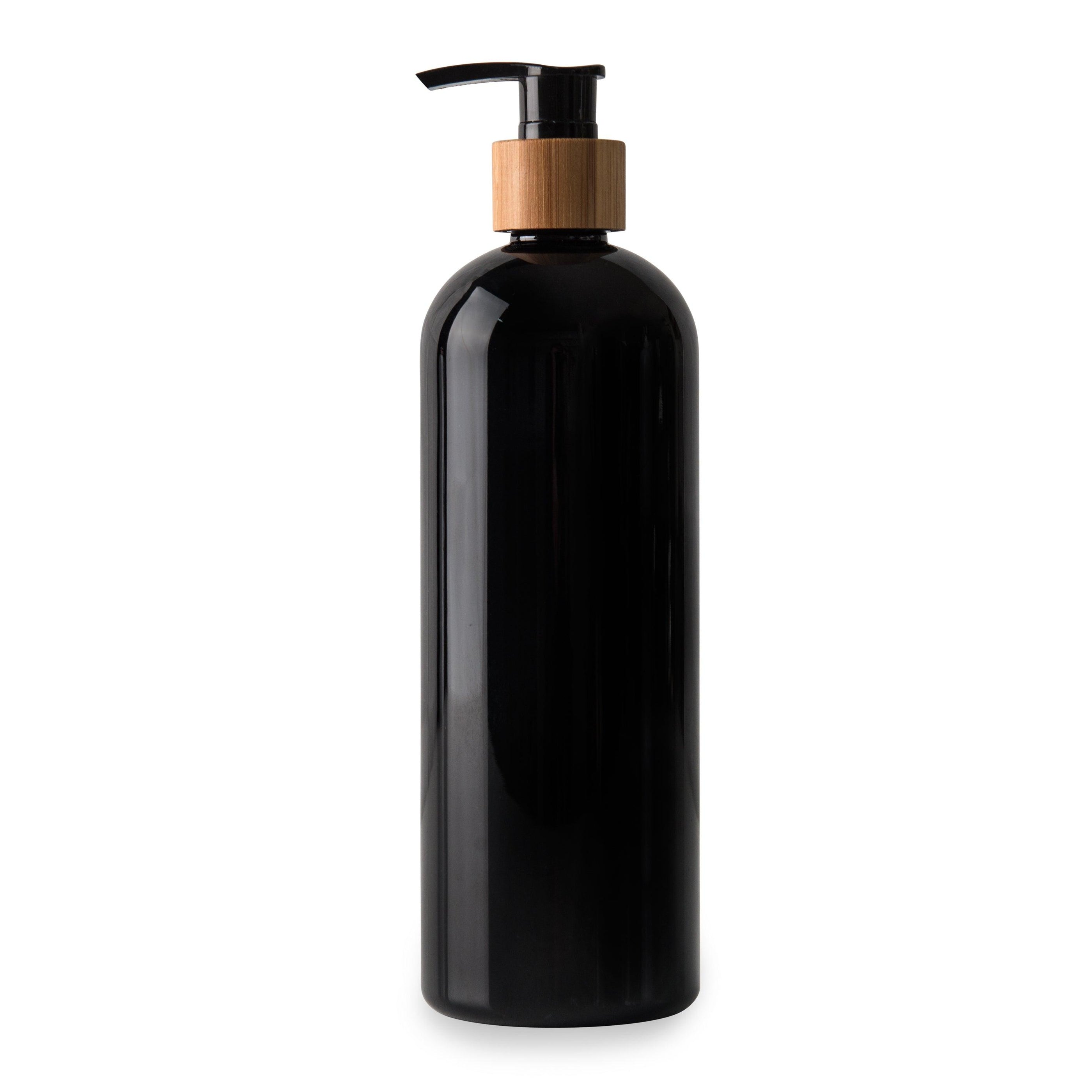 500ml Plastic Pump Bottle (Black) for Bathroom & Kitchen Organisation