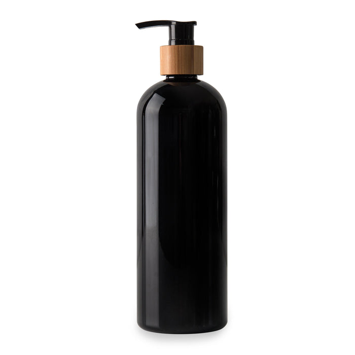 500ml Plastic Pump Bottle (Black) - Little Label Co - Bathroom Accessories - 20%,Bathroom & Cleaning,Bathroom Organisation,Catchoftheday,Kitchen Organisation,Laundry Organisation,Refillable Bottles