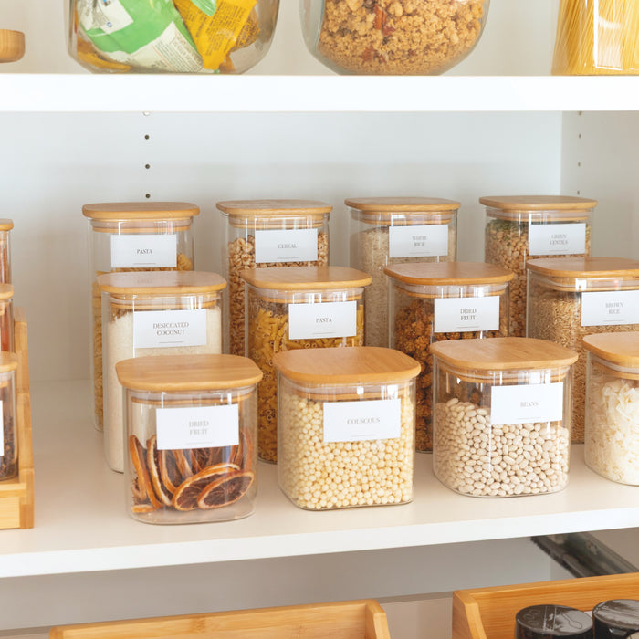 Essential Square Bamboo Pantry Pack - Little Label Co Australia - The Home of Organisation For Kitchen, Bathroom, Laundry & More