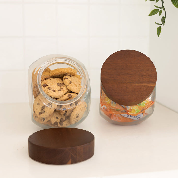 Glass Snack Jar with Acacia Lid - 2L