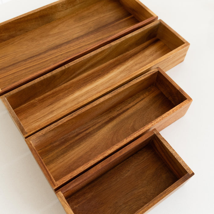 Acacia Wood Drawer Organiser - Medium