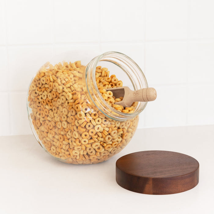 Glass Snack Jar with Acacia Lid - 4L