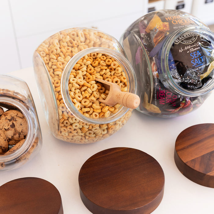 Glass Snack Jar with Acacia Lid - 4L