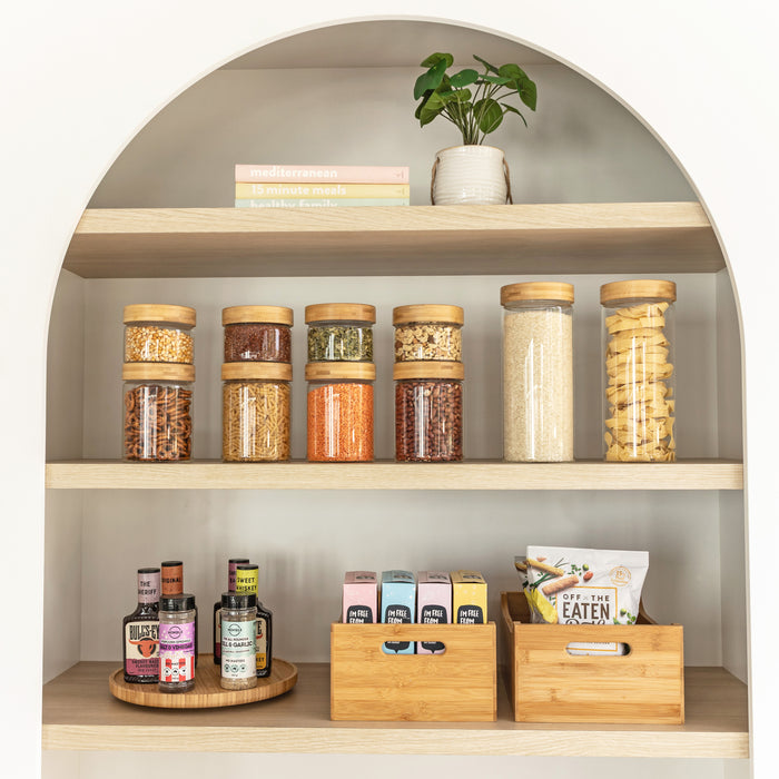 Essential Bamboo Pantry Pack - Little Label Co Australia - The Home of Organisation For Kitchen, Bathroom, Laundry & More