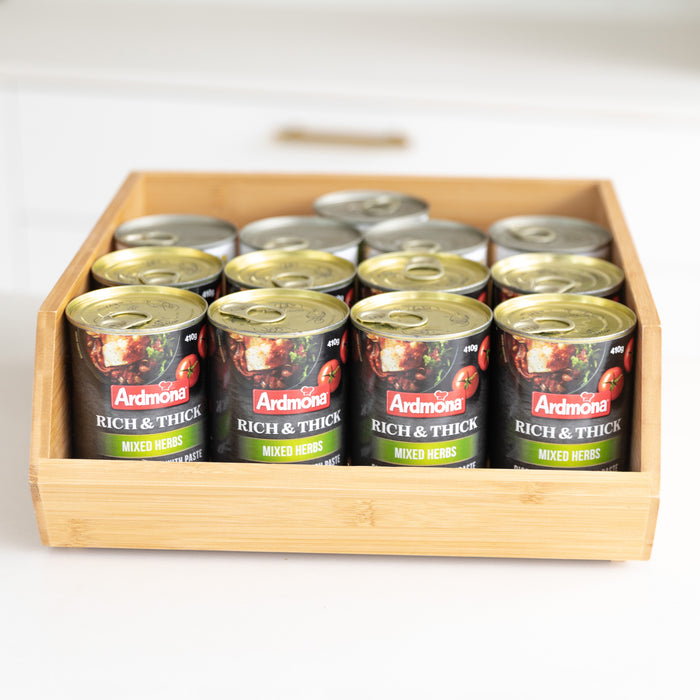 Bamboo Stackable Organiser Large - Little Label Co The Home of Organisation For Kitchen, Bathroom, Laundry & More