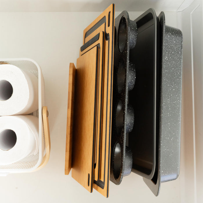 Bamboo Standing Tray & Lid Organiser
