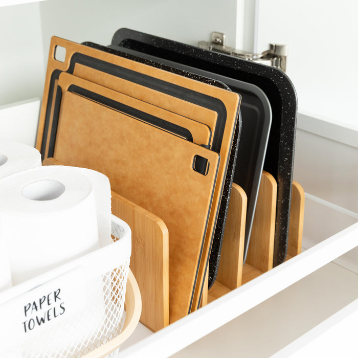 Bamboo Standing Tray & Lid Organiser