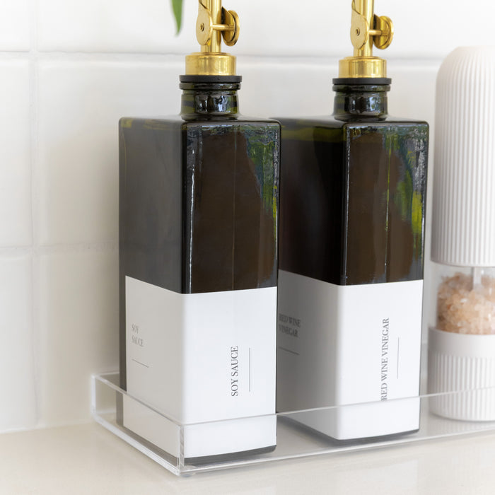 Clear Countertop Seasoning Station (Green Book Bottles)
