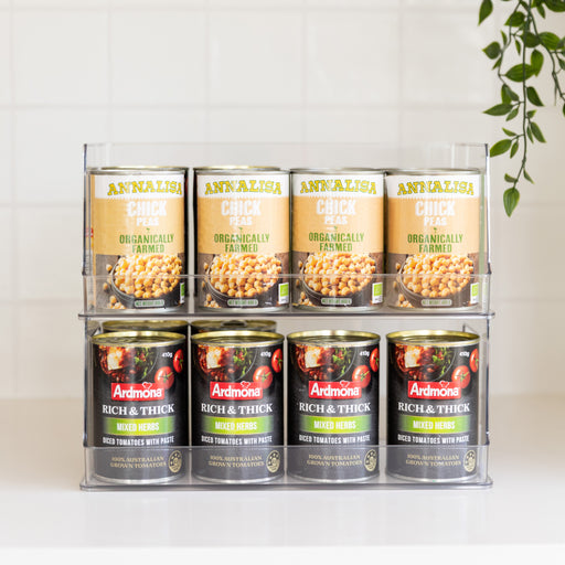 Clear Stackable Organiser Large - Little Label Co The Home of Organisation For Kitchen, Bathroom, Laundry & More