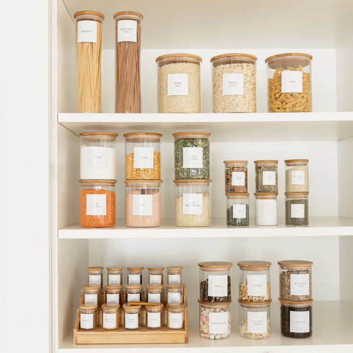 Bamboo Glass Deluxe Pantry Container Pack