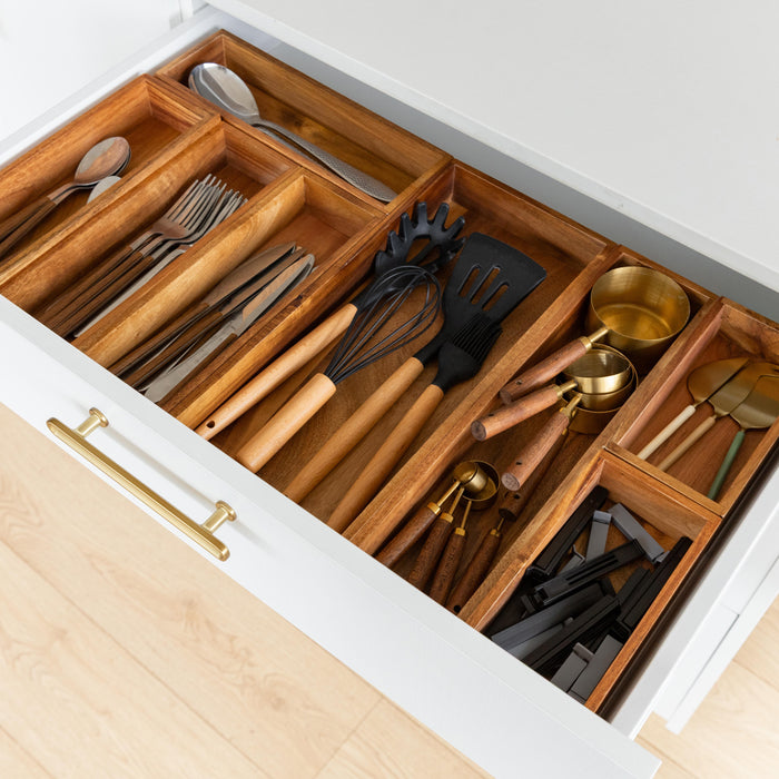 Acacia Wood Drawer Organiser - Medium