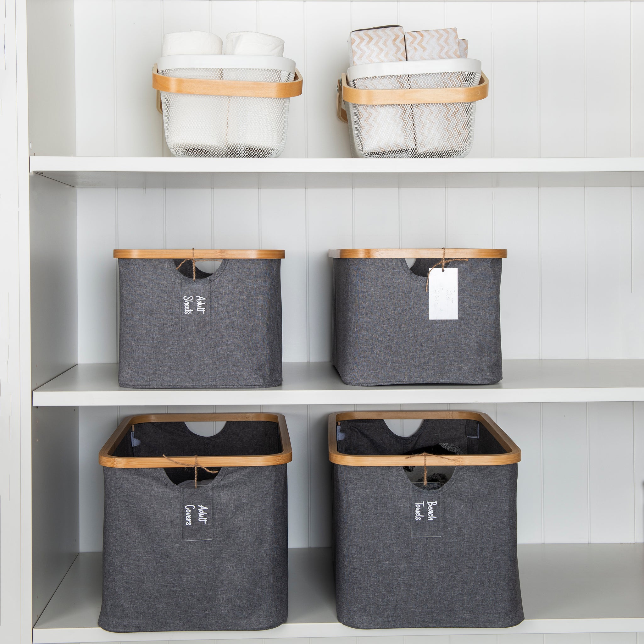 Linen Cupboard Organisation & Storage Baskets – Little Label Co
