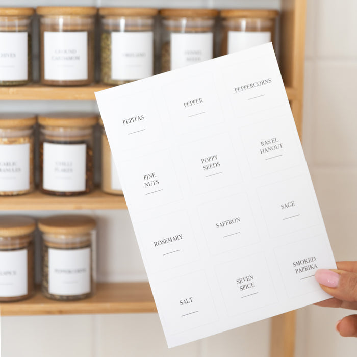 Herb & Spice Stickers Square Pack x 84 Labels