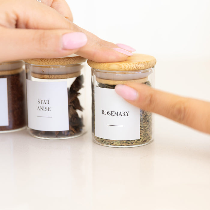 Herb & Spice Stickers Square Pack x 84 Labels