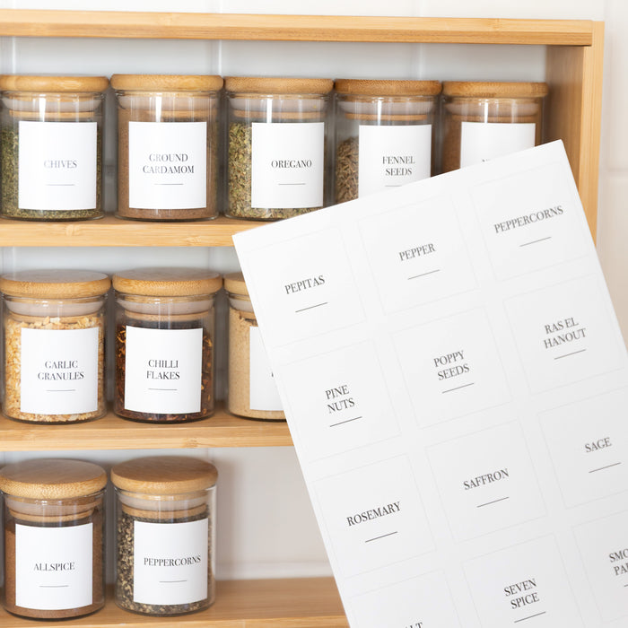Herb & Spice Stickers Square Pack x 84 Labels