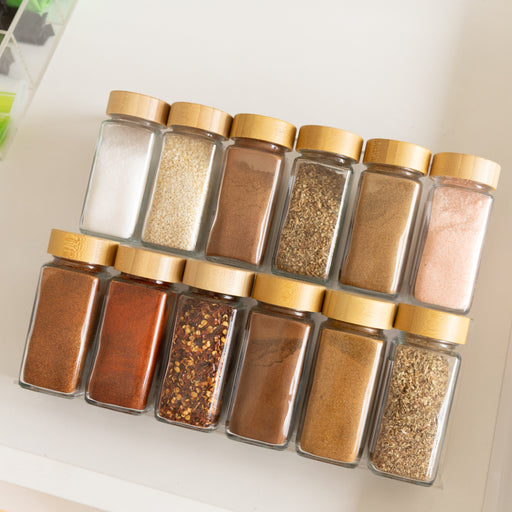 Bamboo Drawer Spice Rack Pack - Little Label Co Australia - The Home of Organisation For Kitchen, Bathroom, Laundry & More