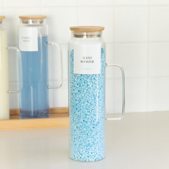 Glass Laundry Liquid Bottle with Handle - 1L
