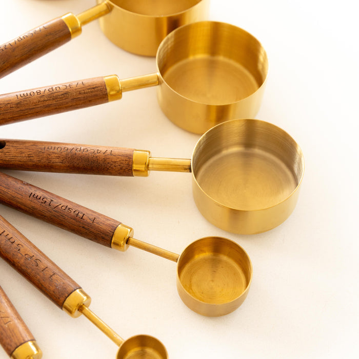 8 Piece Acacia Wood Measuring Set