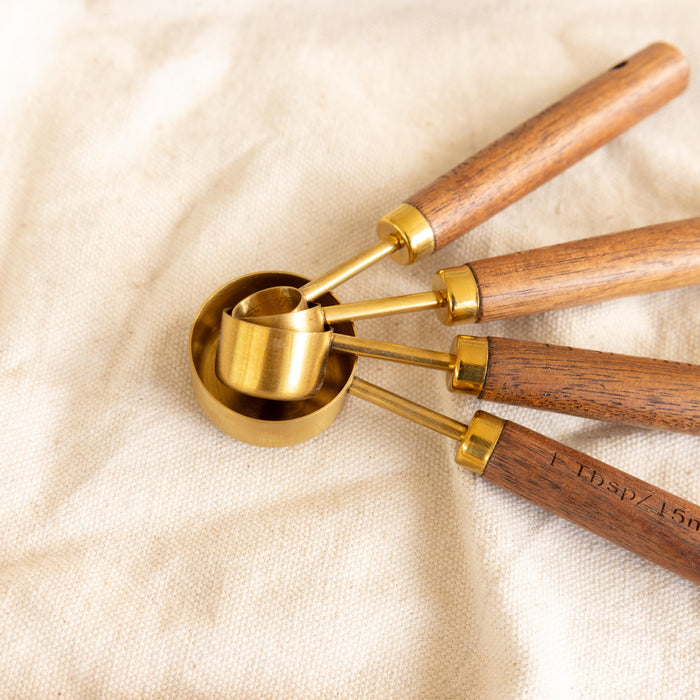8 Piece Acacia Wood Measuring Set