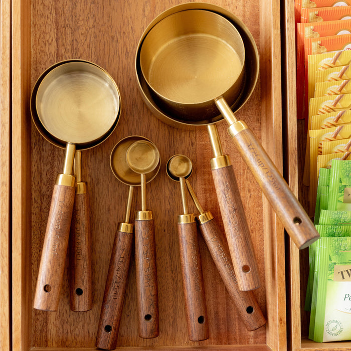 8 Piece Acacia Wood Measuring Set