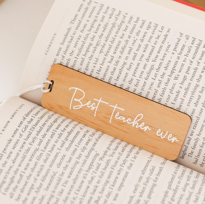 Personalised Acrylic/Bamboo Bookmark with tassel (includes label)