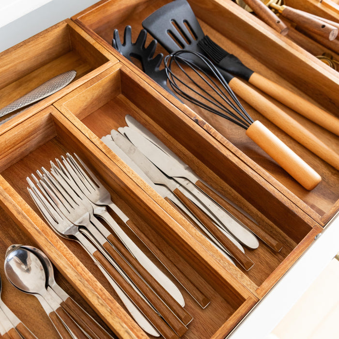 Acacia Wood Drawer Organiser - Medium