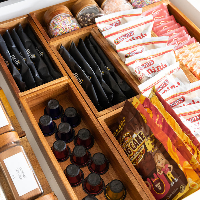 Acacia Wood Drawer Organiser - Small