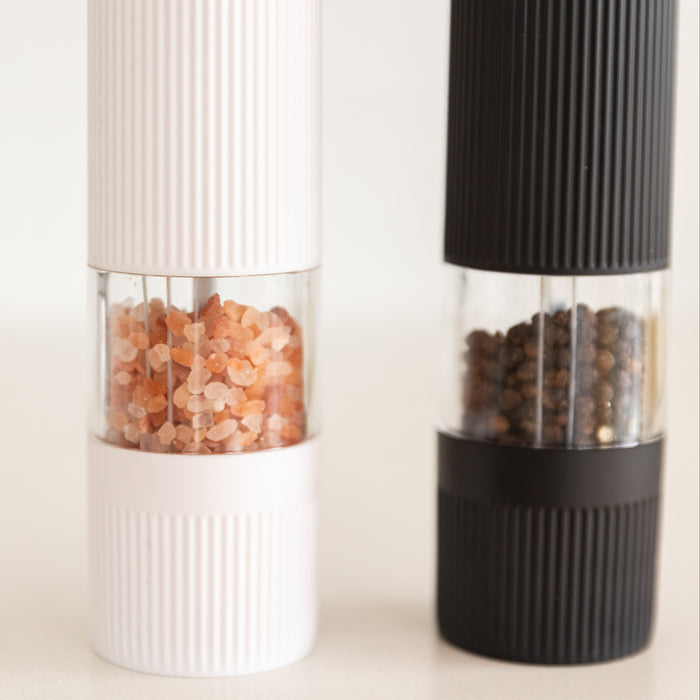 Electric Salt & Pepper Grinder Set - Little Label Co The Home of Organisation For Kitchen, Bathroom, Laundry & More