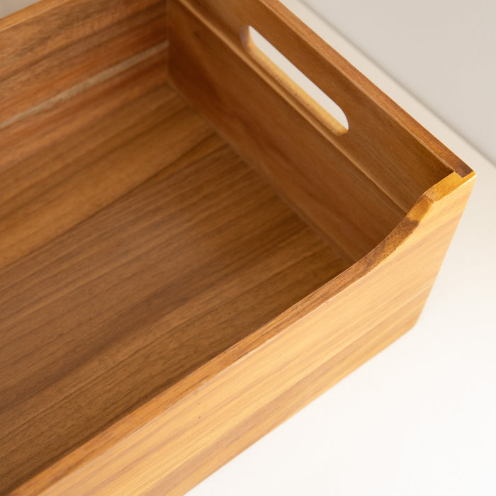 Acacia Large Storage Tub - Little Label Co Australia - The Home of Organisation For Kitchen, Bathroom, Laundry & More