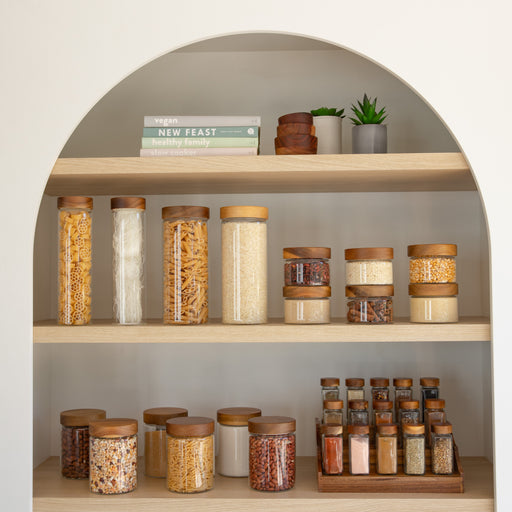 Complete Acacia Pantry Organisation Set - Little Label Co Australia - The Home of Organisation For Kitchen, Bathroom, Laundry & More