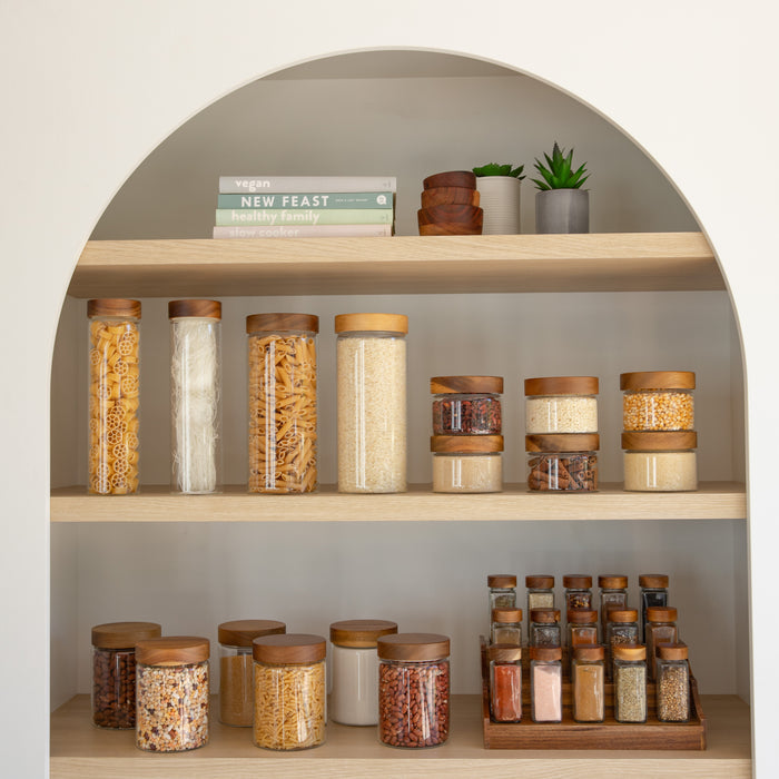 Complete Acacia Pantry Organisation Set - Little Label Co Australia - The Home of Organisation For Kitchen, Bathroom, Laundry & More
