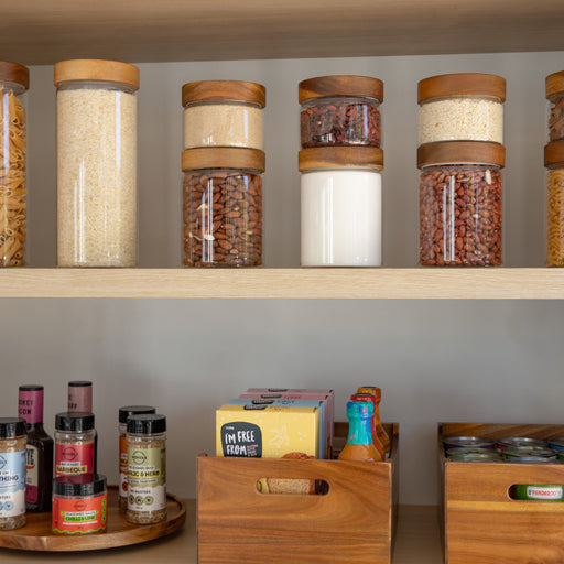 Essential Acacia Pantry Pack - Little Label Co Australia - The Home of Organisation For Kitchen, Bathroom, Laundry & More