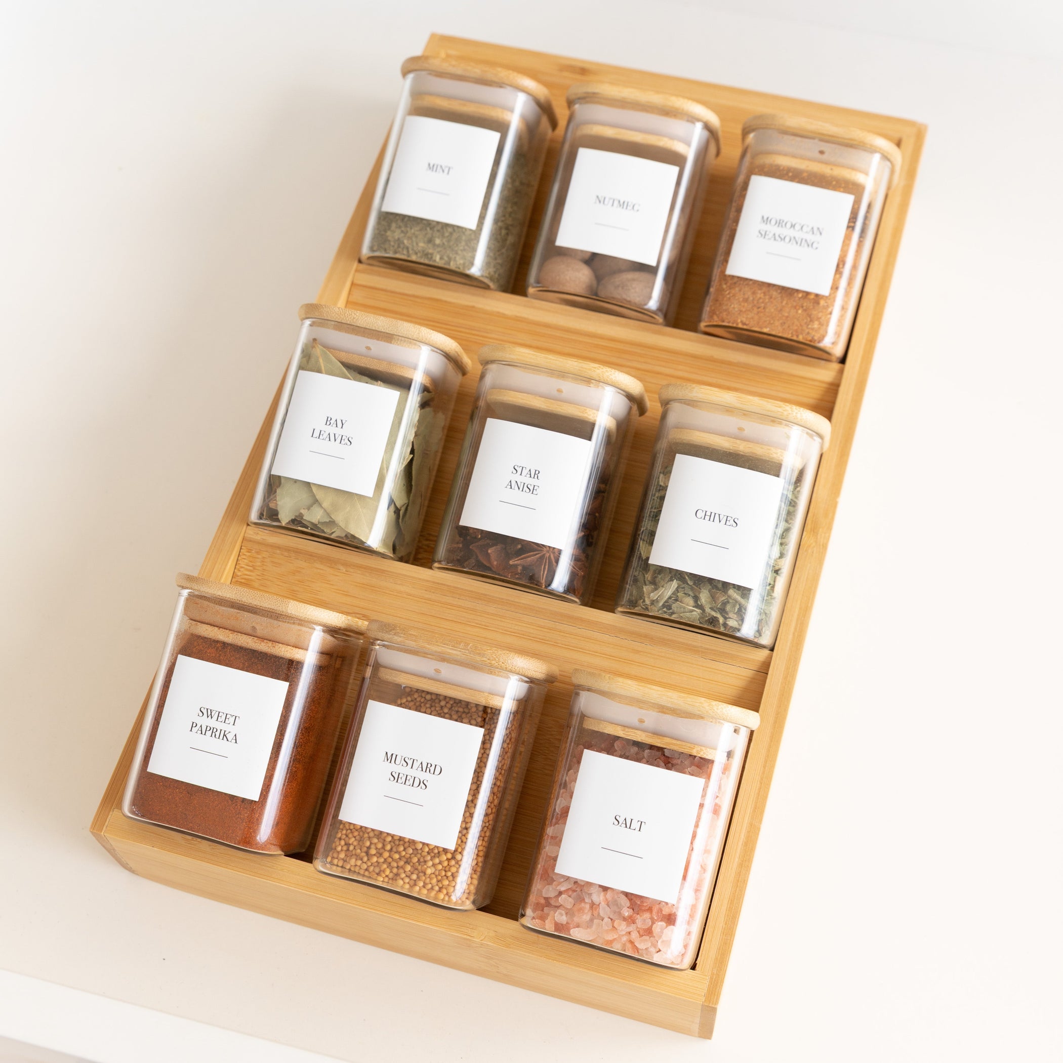 Bamboo Herb & Spice Drawer Organiser – Little Label Co
