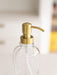 500ml Clear Glass Pump Bottle with Gold Pump - Little Label Co The Home of Organisation For Kitchen, Bathroom, Laundry & More