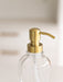 500ml Clear Glass Pump Bottle with Gold Pump - Little Label Co The Home of Organisation For Kitchen, Bathroom, Laundry & More