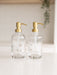 500ml Clear Glass Pump Bottle with Gold Pump - Little Label Co The Home of Organisation For Kitchen, Bathroom, Laundry & More