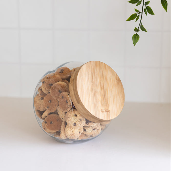 Glass Snack Jar with Bamboo Lid - 2L