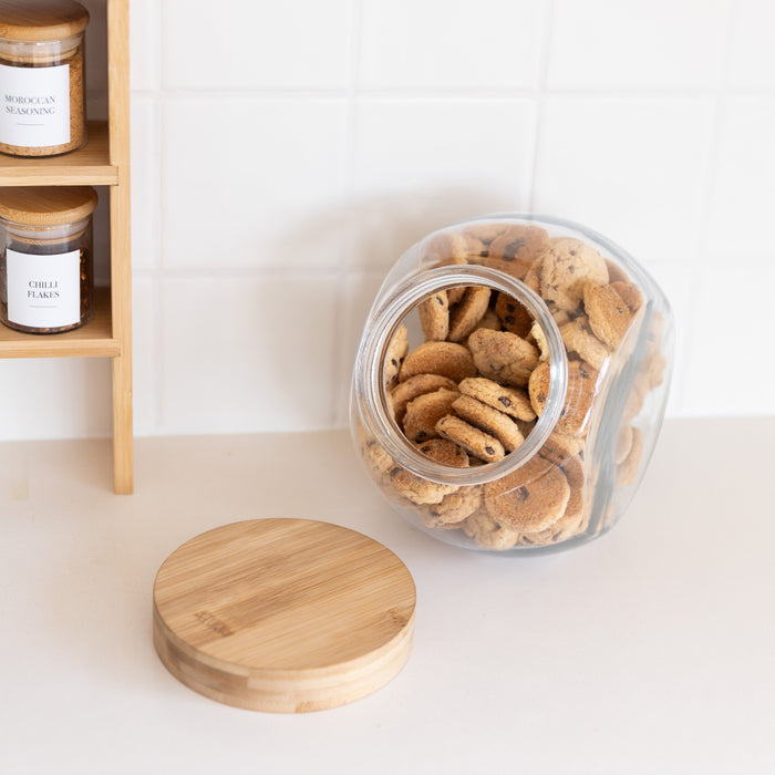 Glass Snack Jar with Bamboo Lid - 2L