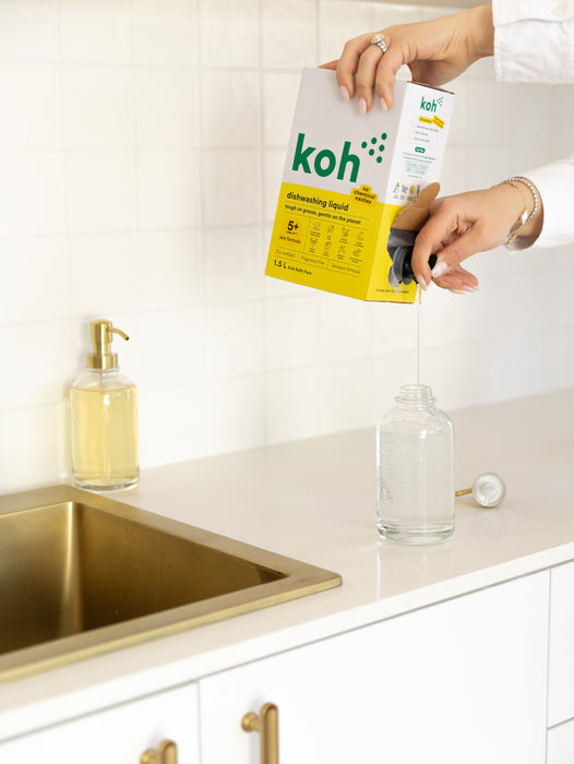 500ml Clear Glass Pump Bottle with Gold Pump - Little Label Co The Home of Organisation For Kitchen, Bathroom, Laundry & More